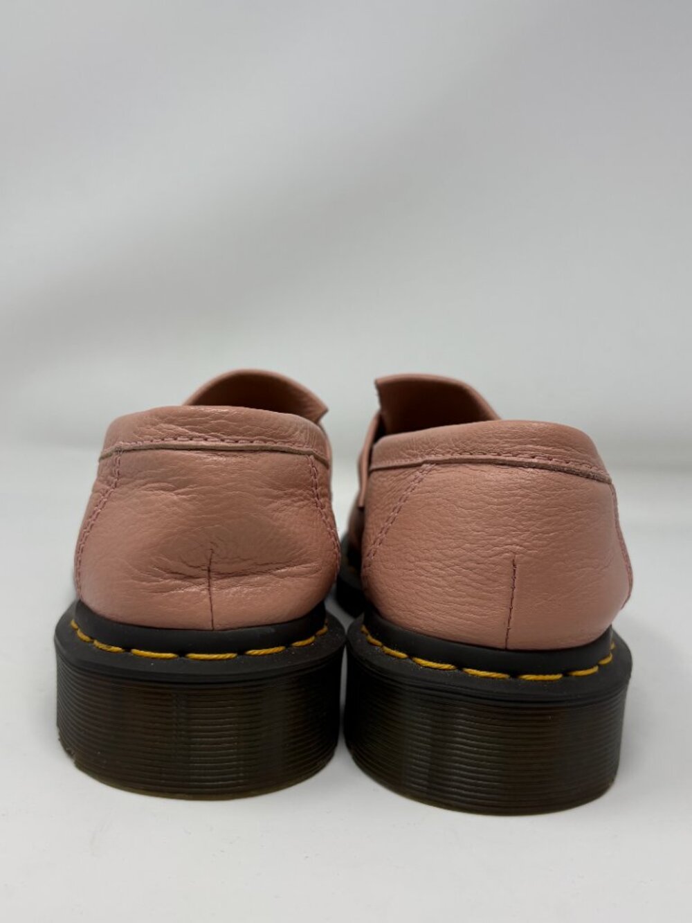 Dr. Martens Adrian Virginia Leather Tassel Loafers in Neutral Light Pink Size 7 - Picture 9 of 10